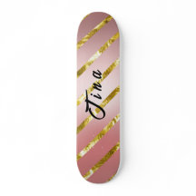 niedlich rosa Glitzer-Skateboard