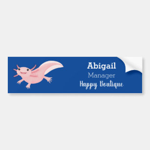 Niedlich-rosa-glückliche axolotl autoaufkleber