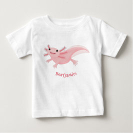 Niedlich-rosa-glückliche axolotl baby t-shirt