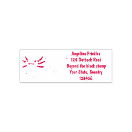 Niedlich-rosa-glückliche axolotl permastempel
