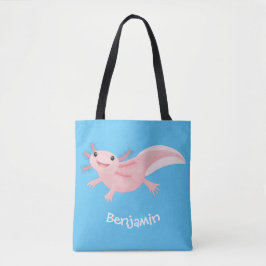 Niedlich-rosa-glückliche axolotl tasche