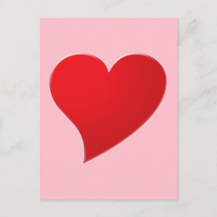 Niedlich rosa Großherz Moderne mädchenhaft Valenti Postkarte