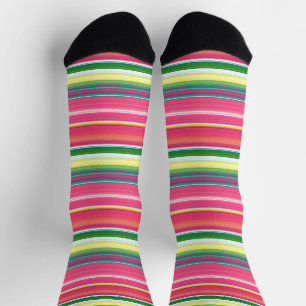 Niedlich rosa grüne Streifen Socken