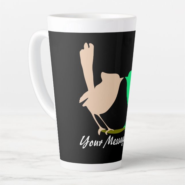 Niedlich rosa grüne Vögel, die sich auf den Namen  Milchtasse (Linke Ecke)