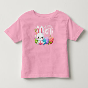 Niedlich, rosa Happy Ostersonne Kleinkind T-shirt