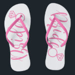 Niedlich rosa Hochzeitsfeier Flip Flops<br><div class="desc">Niedliche rosa Braut flip Flops für Braut zu sein,  großartige Brautparty Geschenke.</div>
