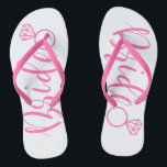 Niedlich rosa Hochzeitsfeier Flip Flops<br><div class="desc">Niedliche rosa Braut flip Flops für Braut zu sein, großartige Brautparty Geschenke.</div>