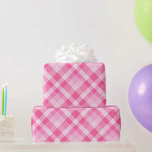 Niedlich rosa, Kariertes Musterpapier Geschenkpapier