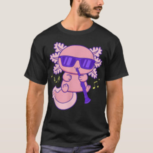 Niedlich-rosa Kawaii Axolotl mit Brille, die Klar T-Shirt