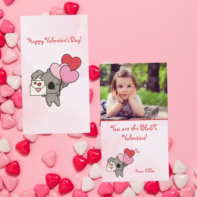 Niedlich rosa Koala Foto Kinder Klassenzimmer Vale Mitteilungskarte (Von Creator hochgeladen)