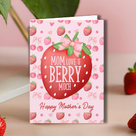 Niedlich Rosa Liebe Berry Much Mother Day Karte