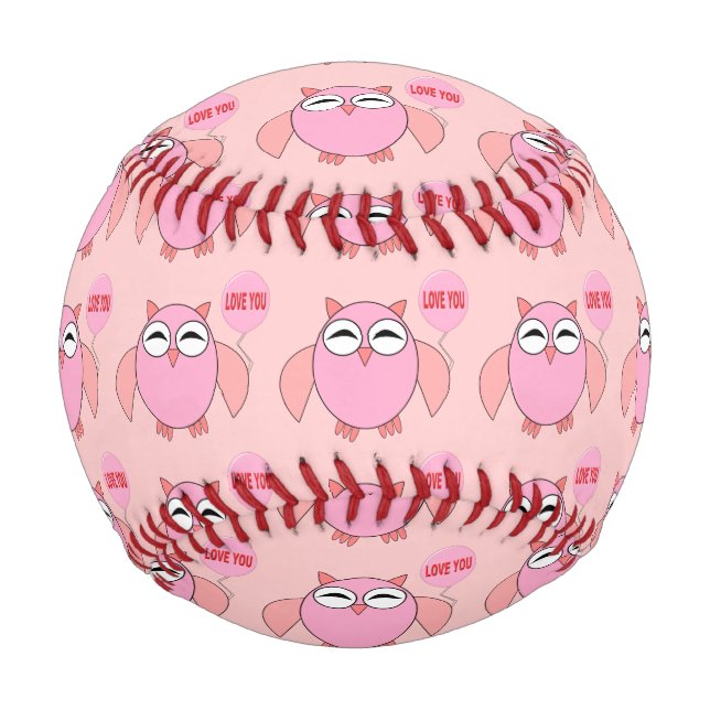 Niedlich-rosa-Liebe Sie kaufen Baseball (Vorderseite)
