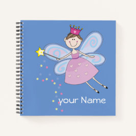 Niedlich rosa lila blauer Cartoon personalisiert Notizbuch