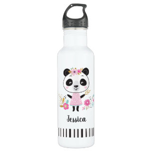 Niedlich rosa Panda Edelstahlflasche