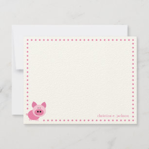 Niedlich rosa Personalisierte Pink-Karte Mitteilungskarte