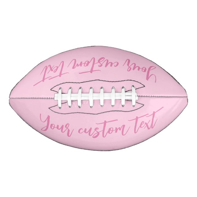 Niedlich rosa personalisierter, benutzerdefinierte football (Vorderseite)