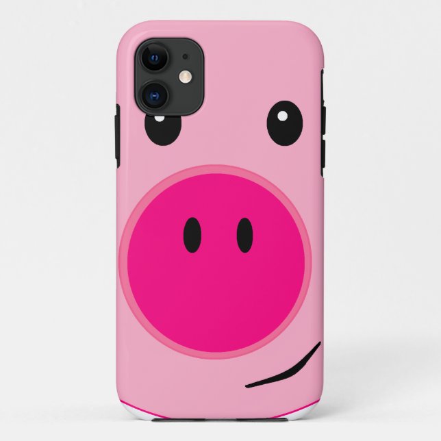 Niedlich rosa Pig Case-Mate iPhone Hülle (Rückseite)
