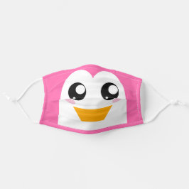 Niedlich rosa Pinguin, Spaß Mund-Nasen-Maske Aus Stoff