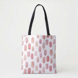 Niedlich rosa Pinselstrichmuster in Aquarellfarbe Tasche