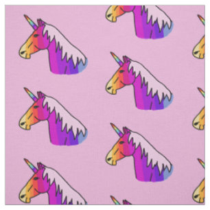 Niedlich rosa Regenbogen Einhorn Girl Pattern Stoff