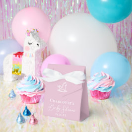 Niedlich rosa Rocking Horse Kinderdusche Geschenkschachtel