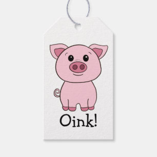 Niedlich rosa Rosa Rosa. Landtier Geschenkanhänger