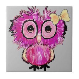 Niedlich rosa Schale mit Schleifenbogen Fliese