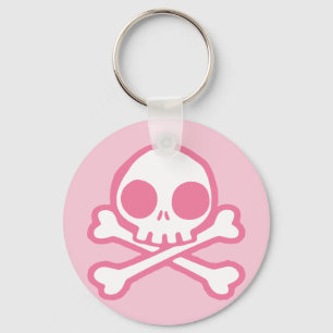 Niedlich rosa Skull Schlüsselanhänger