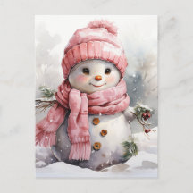 Niedlich rosa Snowman