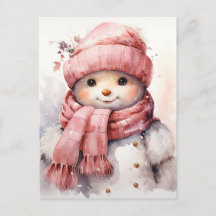 Niedlich rosa Snowman