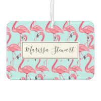 Niedlich rosa Sommer bemalt Flamingo Muster Blau