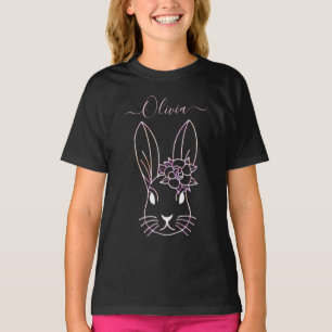 Niedlich rosa Sonne und Blume. Personalisieren des T-Shirt