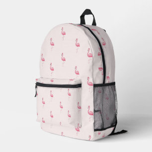 Niedlich rosa stehendes Flamingo Bedruckter Rucksack