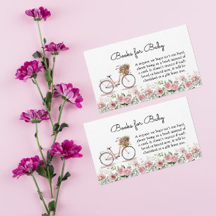 Niedlich rosa Vintage Bicycle Girl Books for Baby Begleitkarte