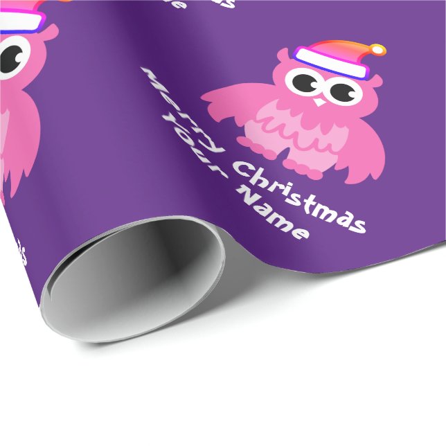 Niedlich rosa Weihnachtsfeiertag für Kinder Geschenkpapier (Rolleneckpunkt)