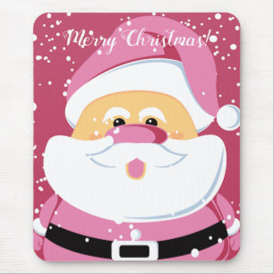 Niedlich rosa Weihnachtsfeiertag Mousepad