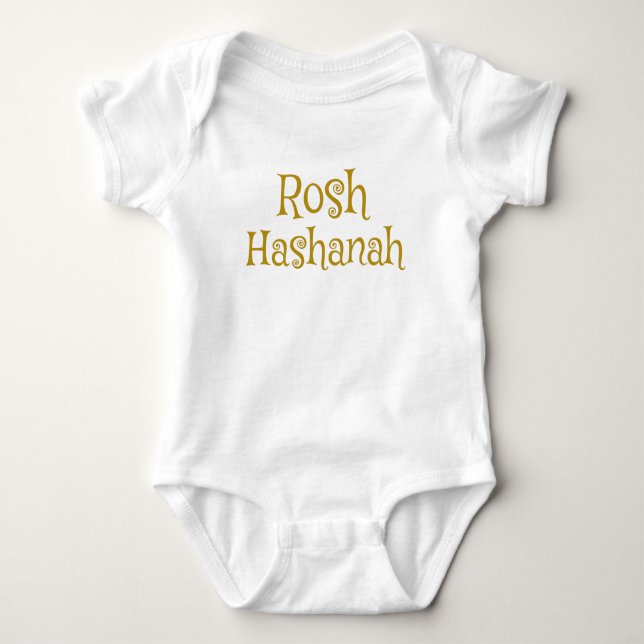 Niedlich Rosh Hashanah Design Baby Strampler (Vorderseite)