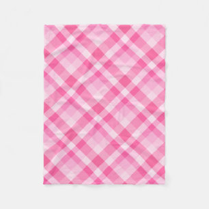 Niedlich Rosy Rosa Kariertes Muster Kleines Fleece