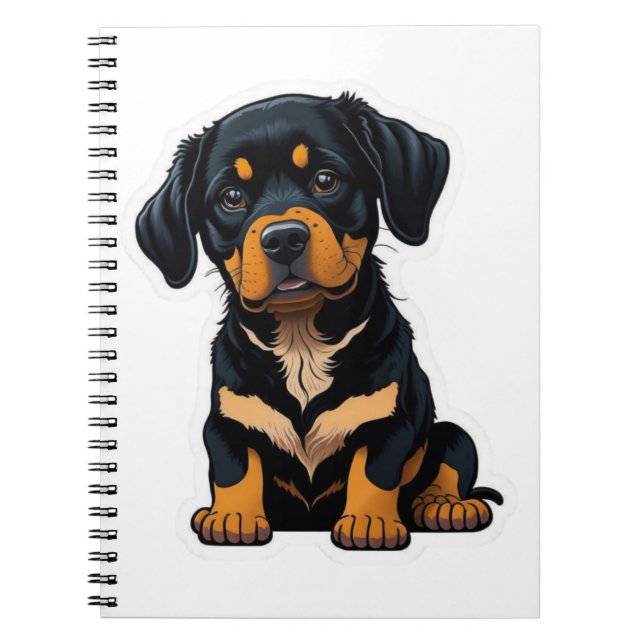Niedlich Rottweiler - Geschenke für Besitzer von R Notizblock (Vorderseite)