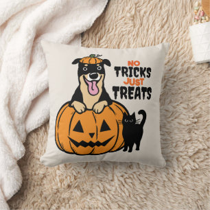 Niedlich Rottweiler Halloween No Tricks Just Lecke Kissen