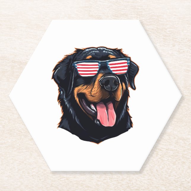 Niedlich Rottweiler Puppy Untersetzer (Vorderseite)