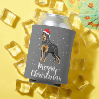 Niedlich Rottweiler Weihnachtsmannmütze Frohe Weih Dosenkühler