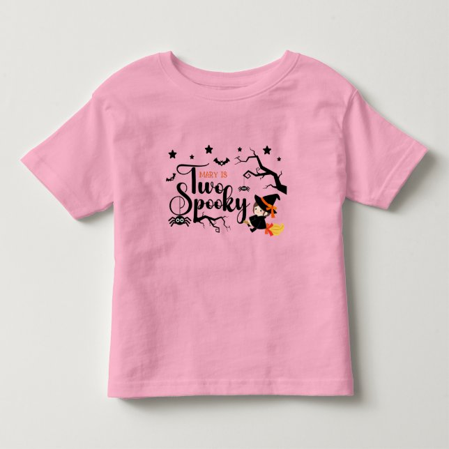 Niedlich Rotzunge zwei schokes rosa Halloween Kleinkind T-shirt (Vorderseite)
