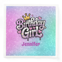 Niedlich Royal Birthday Girl Party Paper Napkin