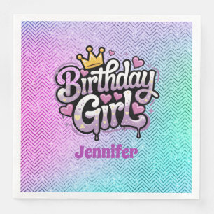 Niedlich Royal Birthday Girl Party Paper Napkin Serviette