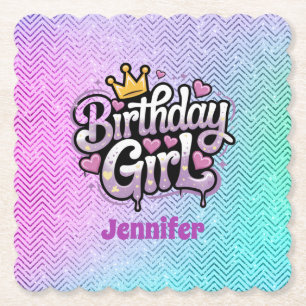 Niedlich Royal Birthday Girl Party Paper Untersetz Untersetzer