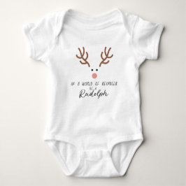 Niedlich Rudolph Red Nosed Reindeer Baby Strampler