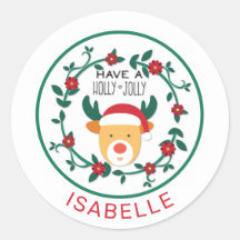 Niedlich Rudolph Reindeer Holly Jolly Weihnachten