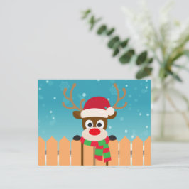 Niedlich Rudolph The Red Nose Rentier Weihnachten Postkarte