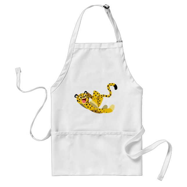 Niedlich Running Cartoon Cheetah Schürze (Vorne)